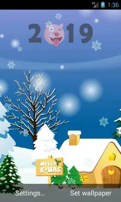 Funny Christmas Live Wallpaper android App screenshot 3